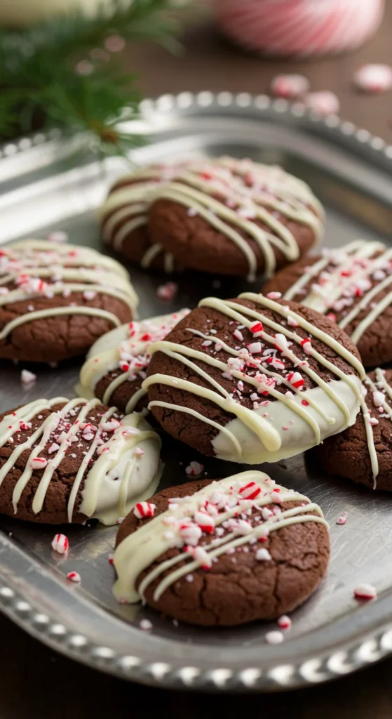 White Chocolate Peppermint Bark Cookies