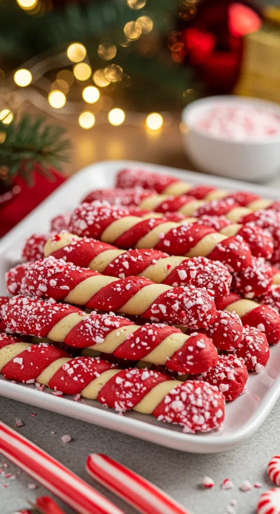 Peppermint Candy Cane Cookies