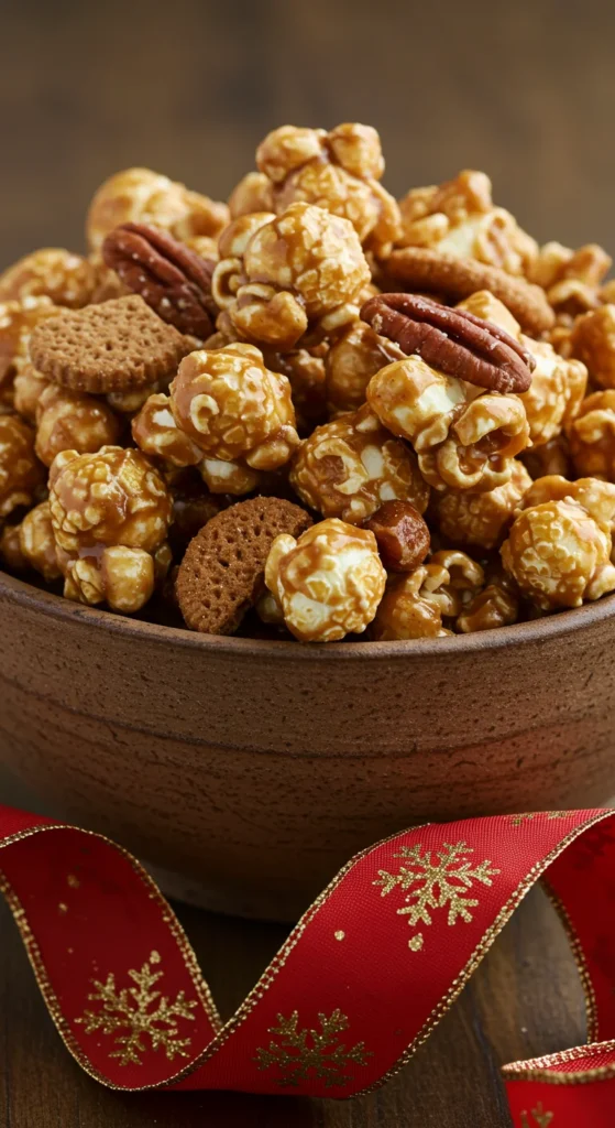 Gingerbread Popcorn Mix