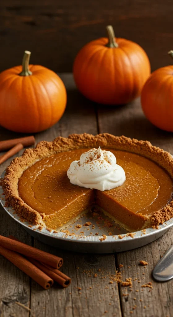 Pumpkin Pie with Gingersnap Crust
