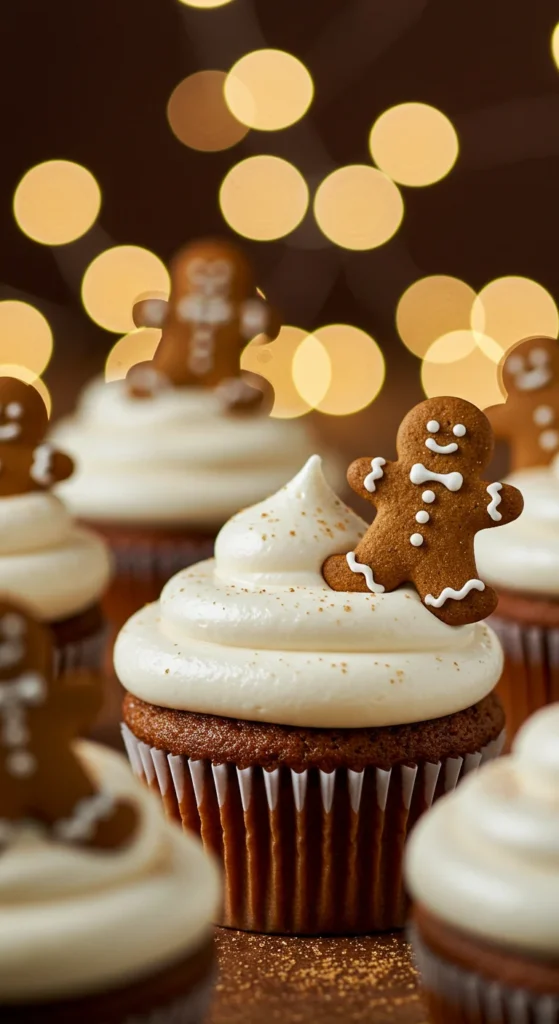 Gingerbread Cupcakes with Cream Cheese Frosting