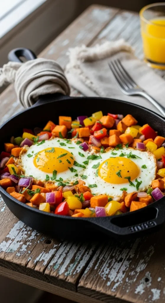 Sweet Potato Hash with Eggs
