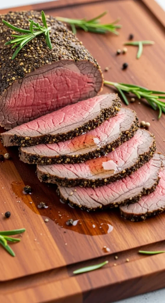 Black Pepper Crusted Roast Beef