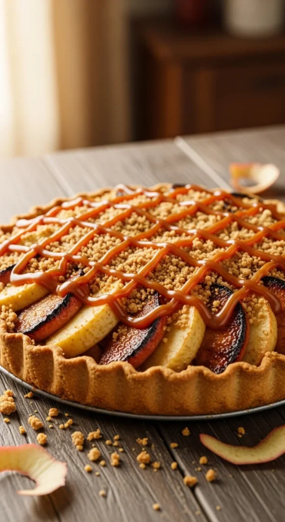 Caramel Apple Pie with Crumb Topping