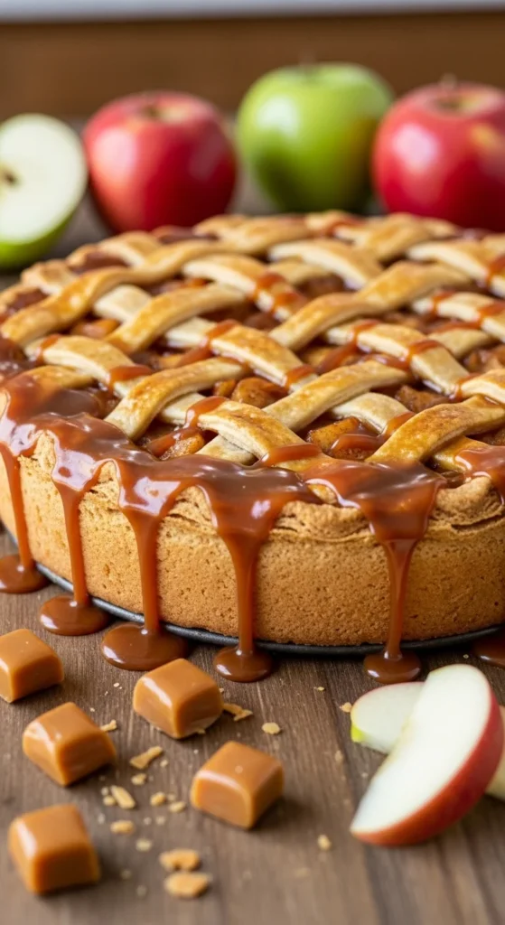 Caramel Drizzle Apple Pie