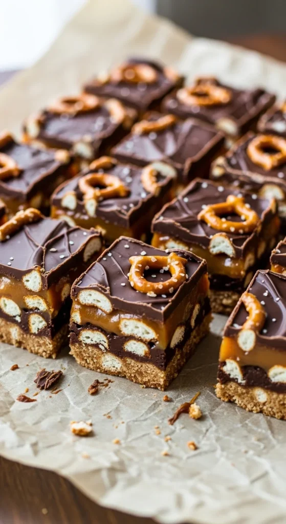 Caramel Pretzel Bars
