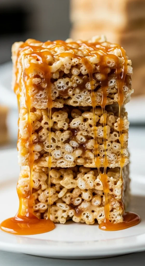 Caramel Rice Krispie Treats