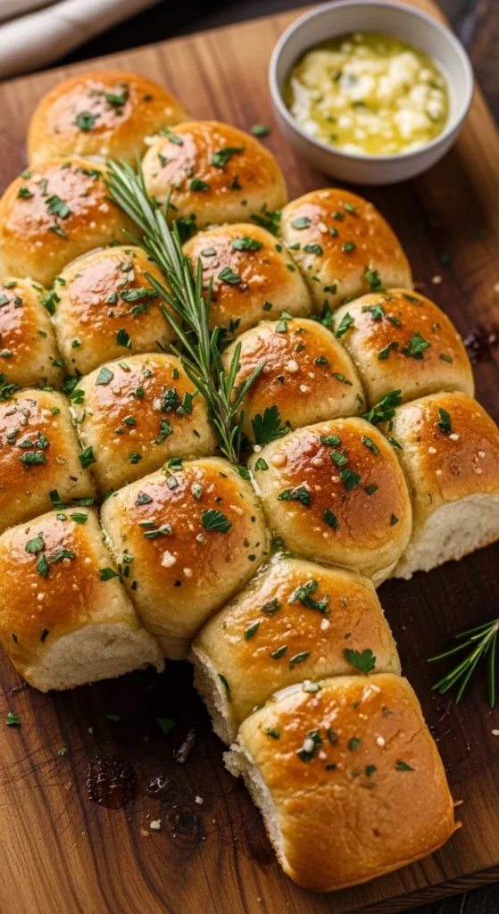 Cheesy Pull-Apart Christmas Tree Bread