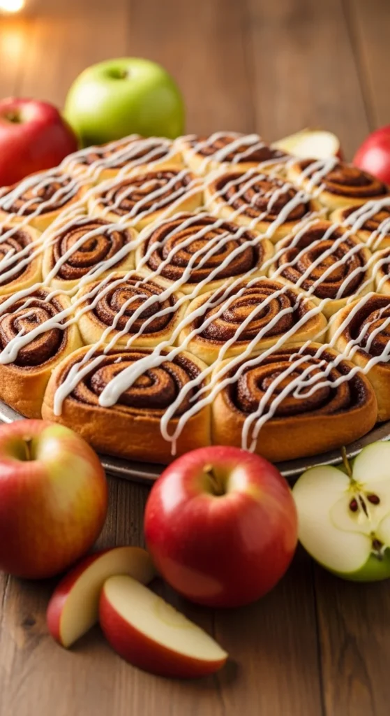 Cinnamon Roll Apple Pie