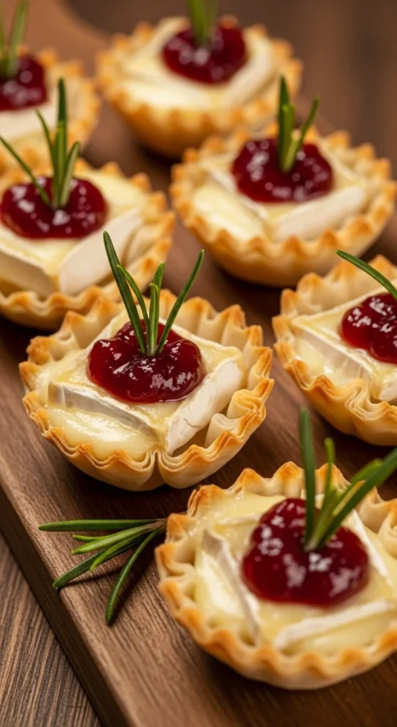 Cranberry Brie Phyllo Cups