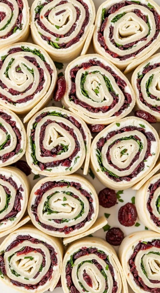 Cranberry Cream Cheese Pinwheels