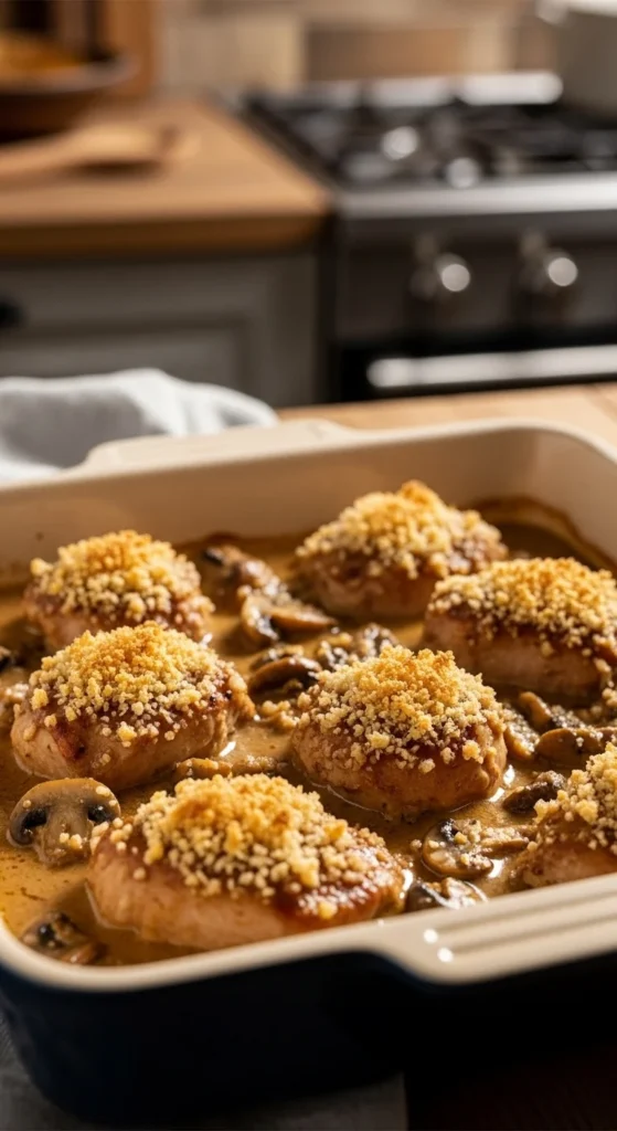 Creamy Mushroom Turkey Bake