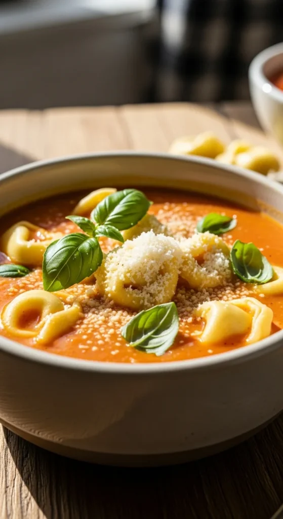 Creamy Tomato Tortellini Soup
