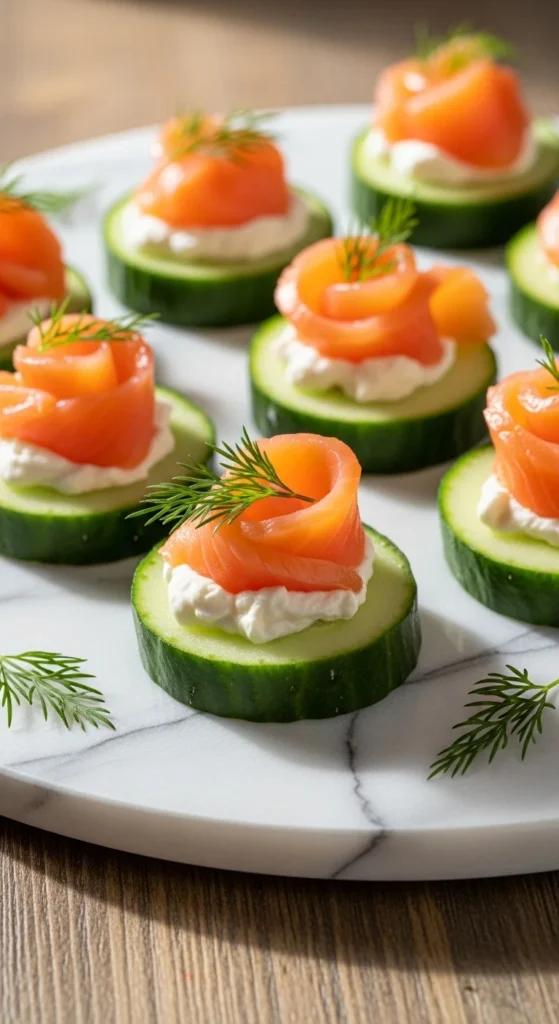 Cucumber Smoked Salmon Rounds