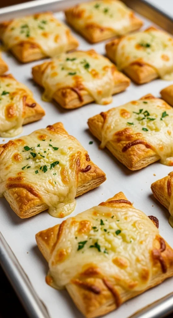 Garlic Parmesan Puff Pastry Bites