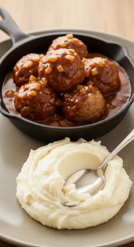 Gravy-Stuffed Turkey Meatballs