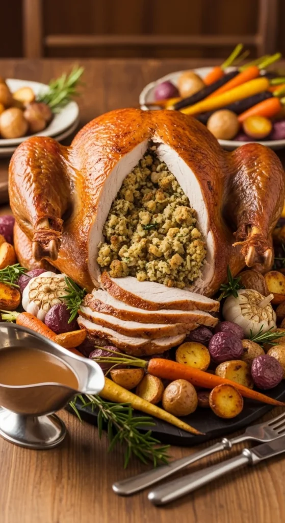 Herb & Garlic Stuffed Whole Turkey