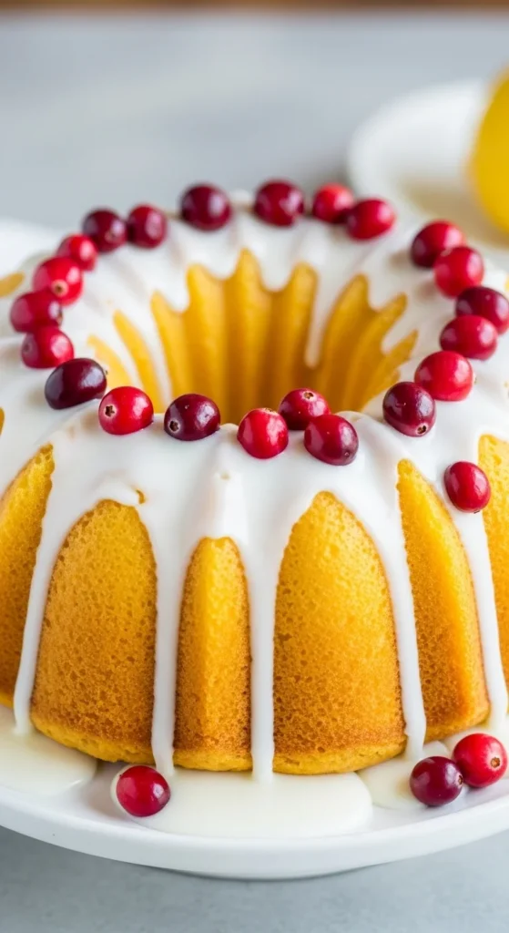 Lemon Cranberry Bundt Cake