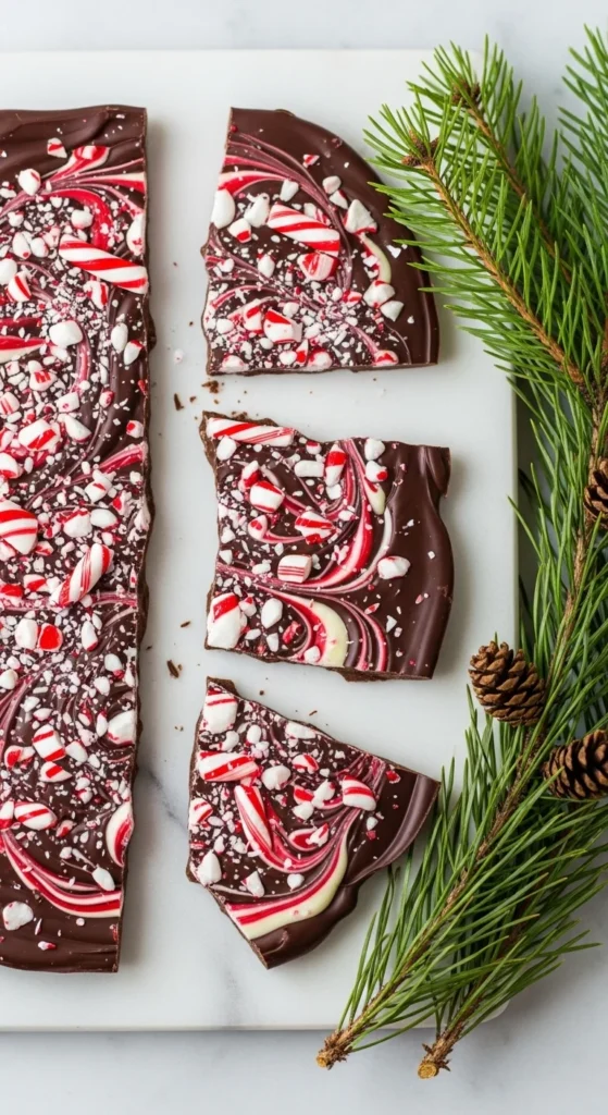 Peppermint Swirl Chocolate Bark