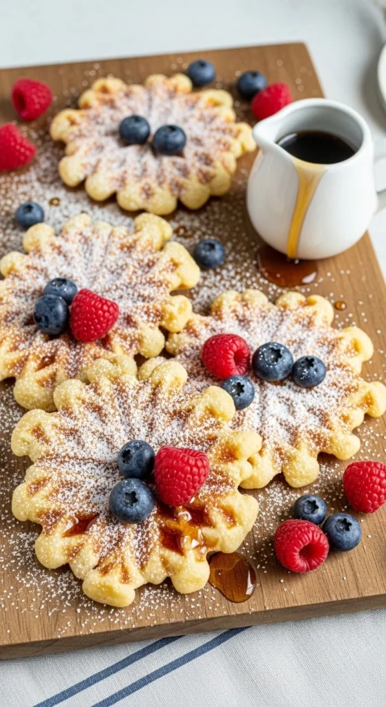 Snowflake Sugar Waffles