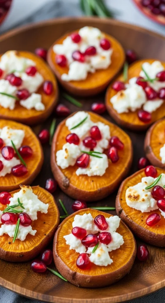 Sweet Potato Rounds with Goat Cheese