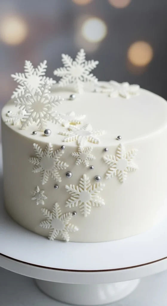 Vanilla Snowflake Cake