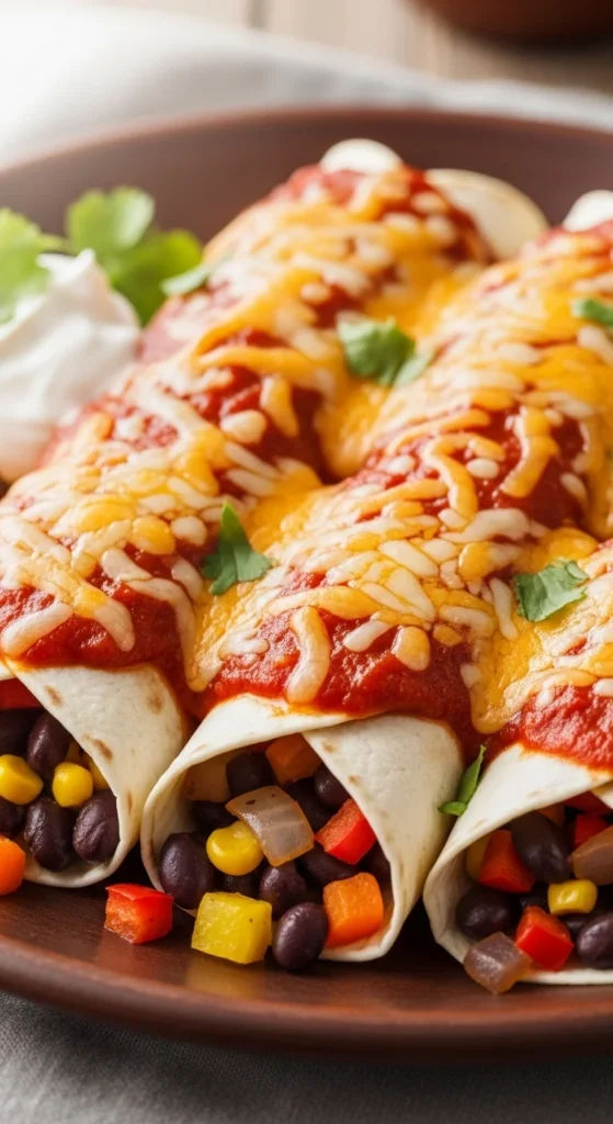 Black Bean & Veggie Enchiladas