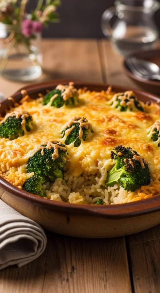 Cheesy Broccoli Rice Bake