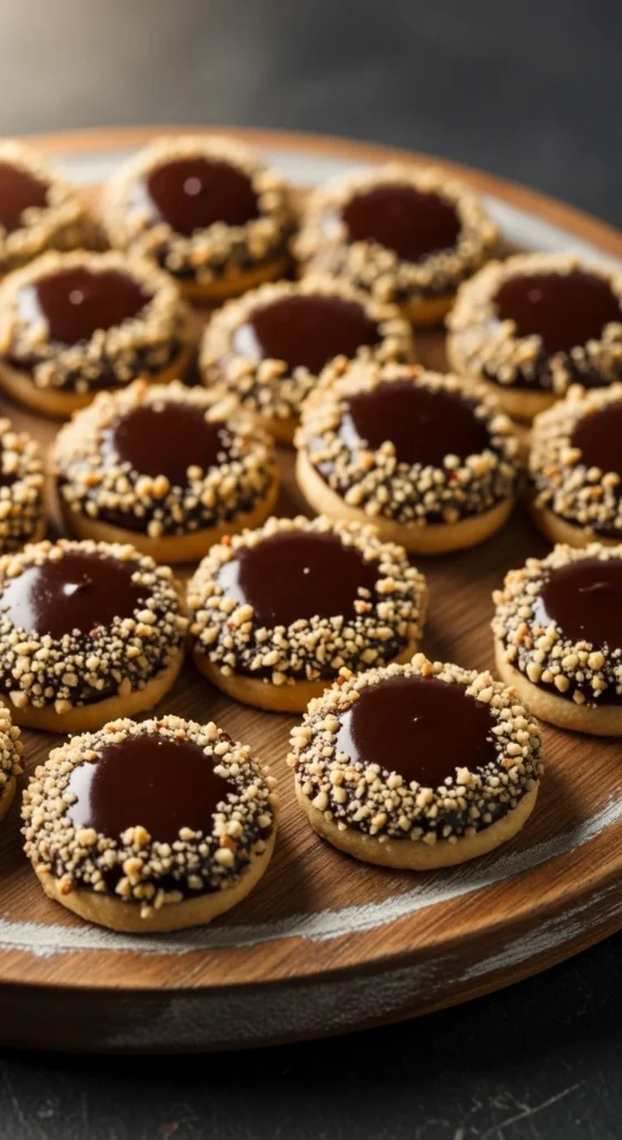 Chocolate Hazelnut Thumbprint Cookies