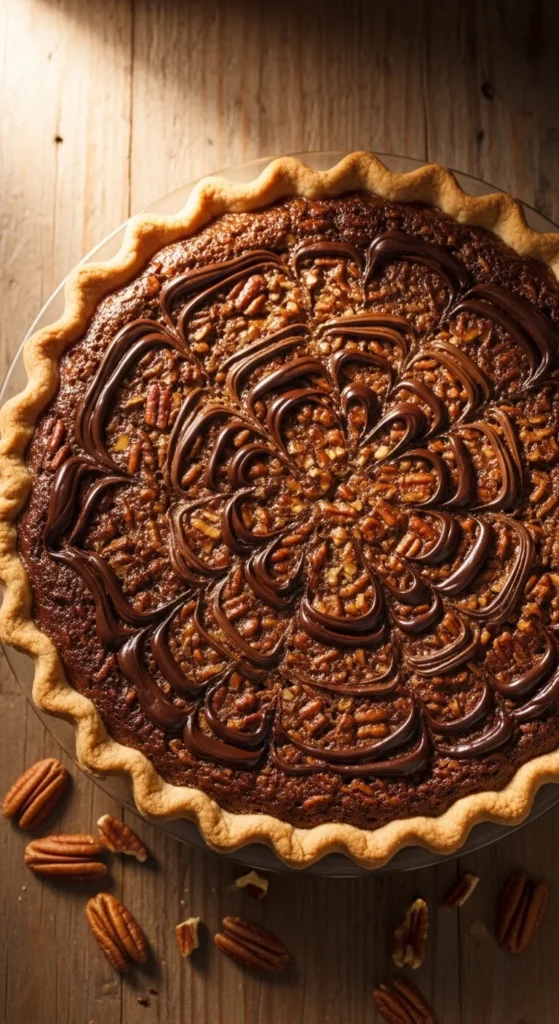 Chocolate Swirl Pecan Pie