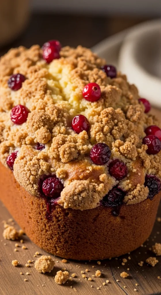 Cinnamon Streusel Cranberry Bread
