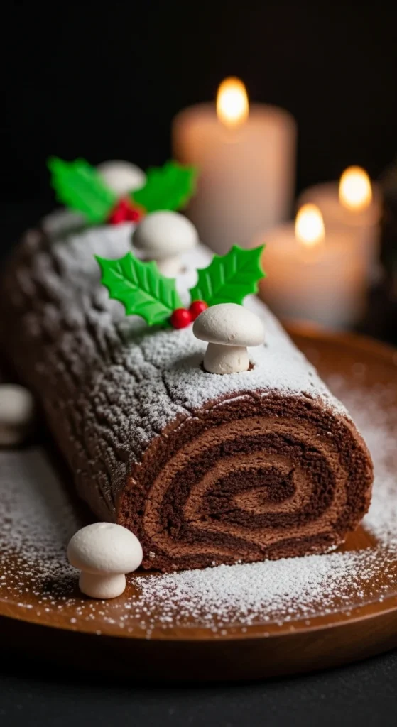 Classic Yule Log Cake