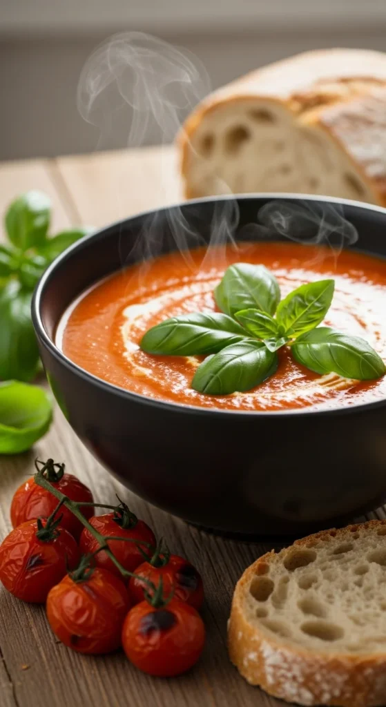 Creamy Roasted Tomato Basil Soup
