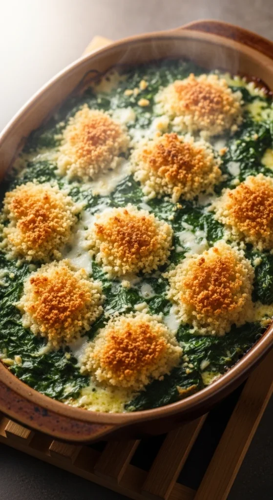 Creamy Spinach Gratin