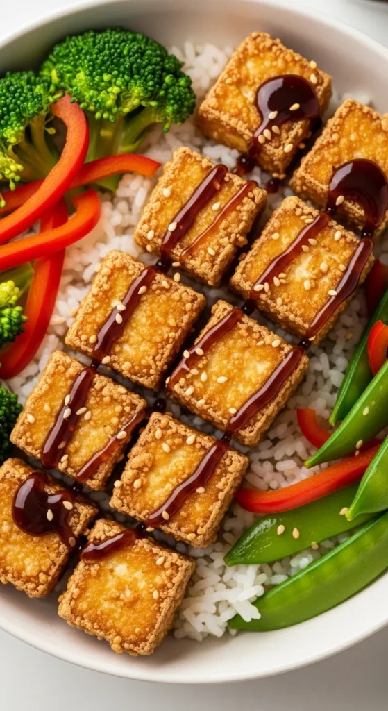 Crispy Tofu Teriyaki Bowl