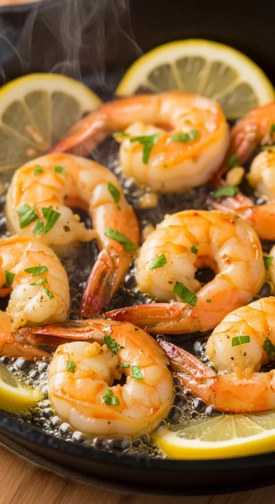 Garlic Butter Shrimp Skillet