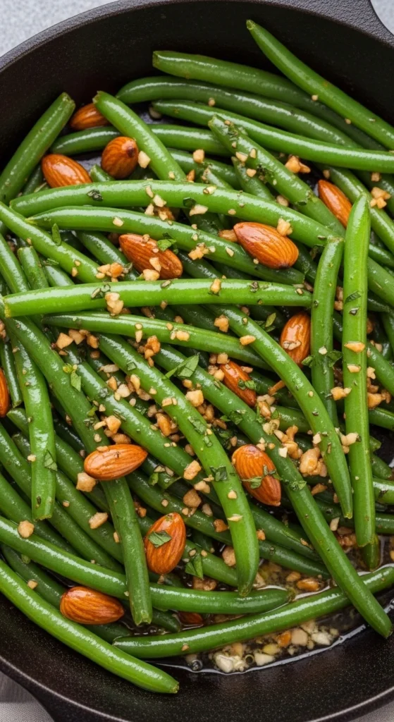 Garlic Green Beans Almondine