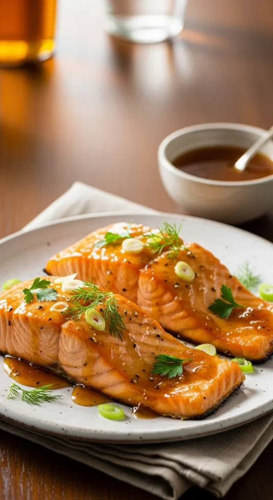 Honey Ginger Glazed Salmon