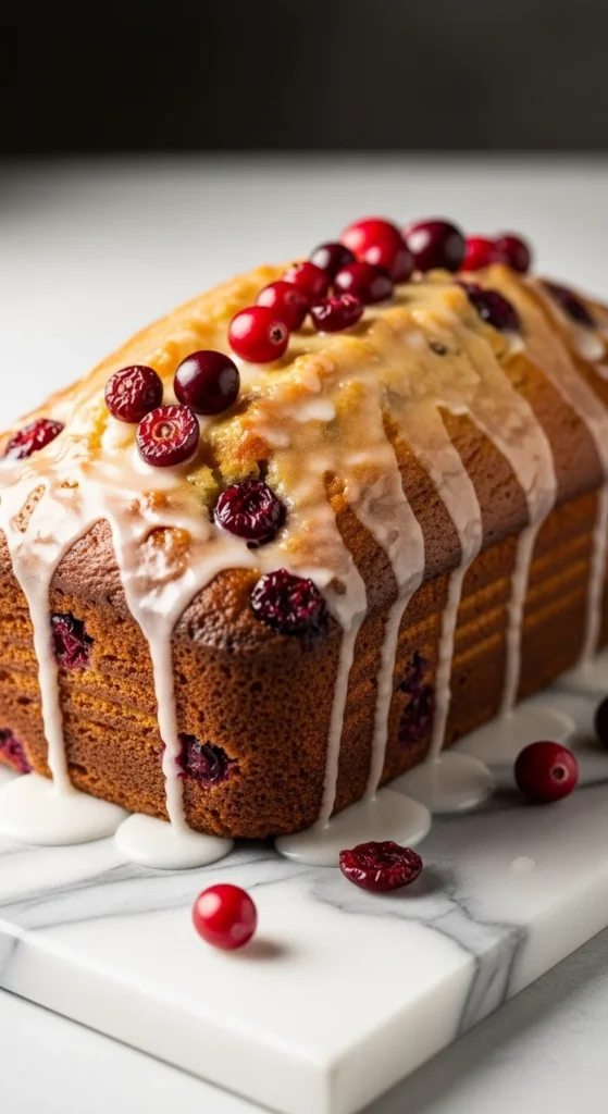 Lemon Glazed Cranberry Bread