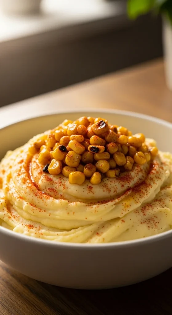 Mashed Potatoes with Roasted Corn