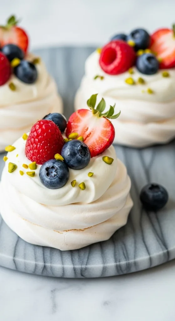 Mini Berry Pavlovas
