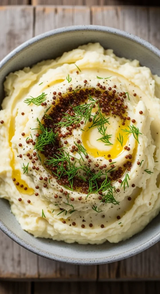 Mustard and Dill Mashed Potatoes