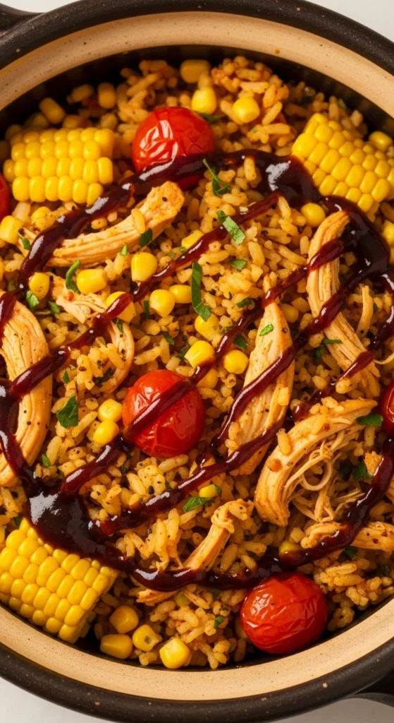 One-Pot BBQ Chicken and Rice