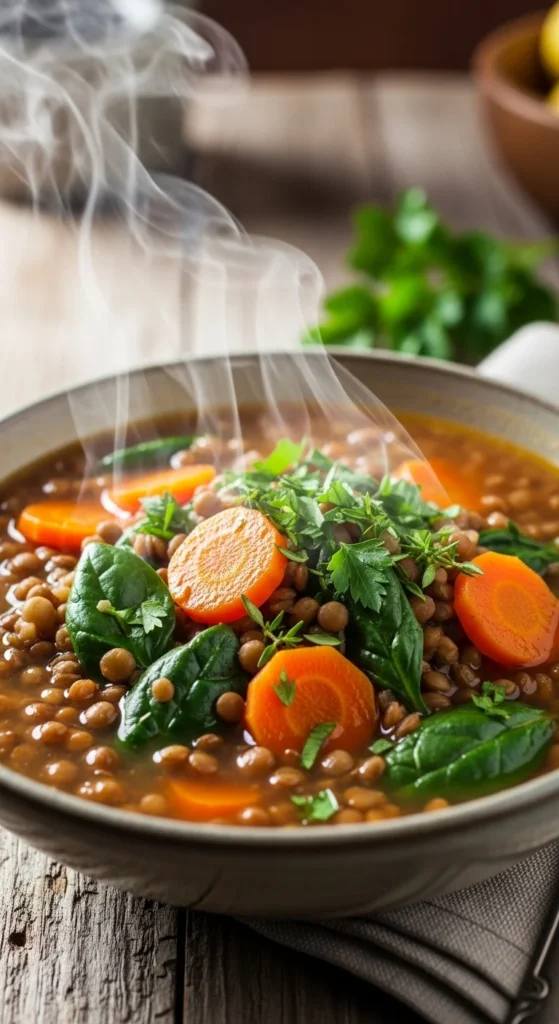 One-Pot Spinach Lentil Soup