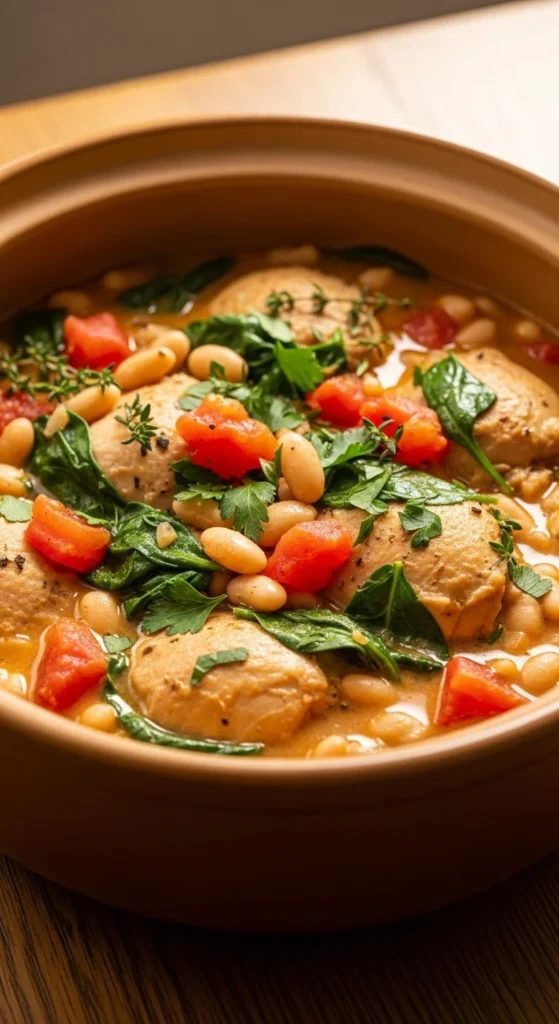 One-Pot Tuscan Chicken and White Beans