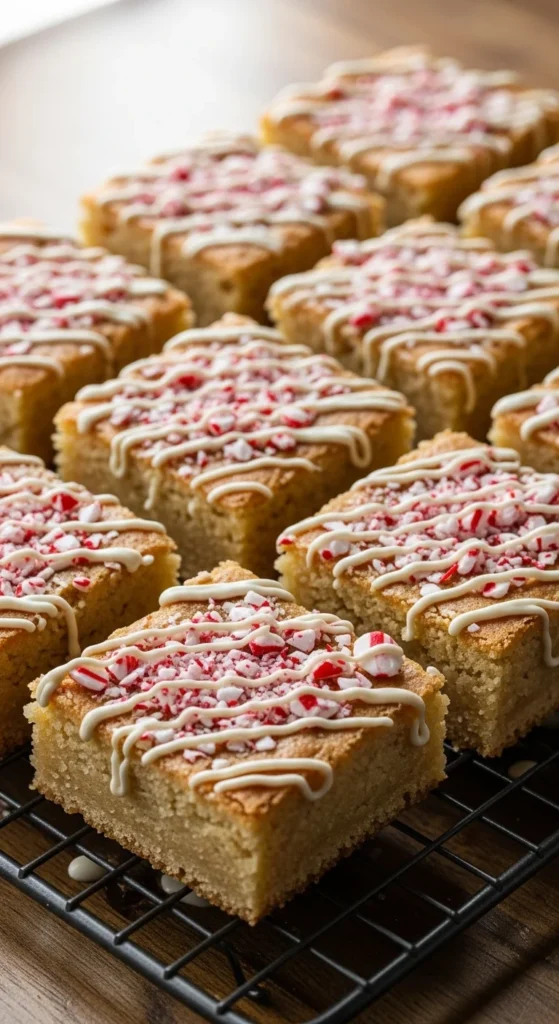 Peppermint Bark Blondies