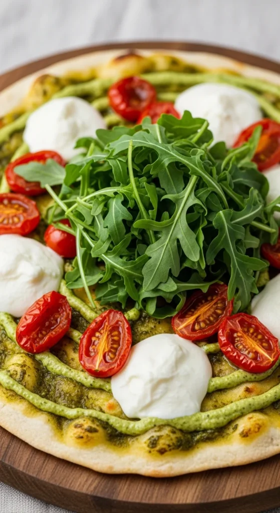 Pesto Veggie Flatbread