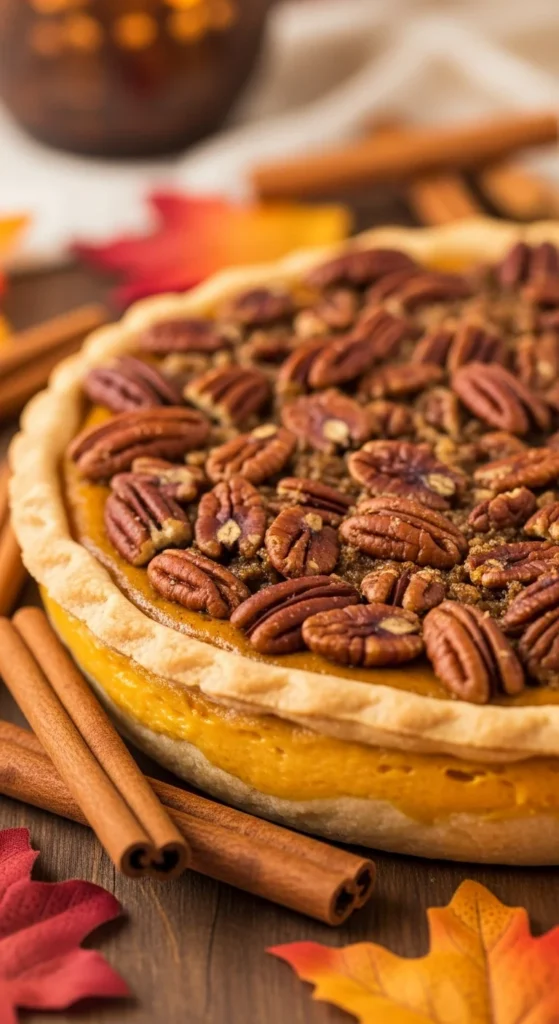 Pumpkin Pecan Pie