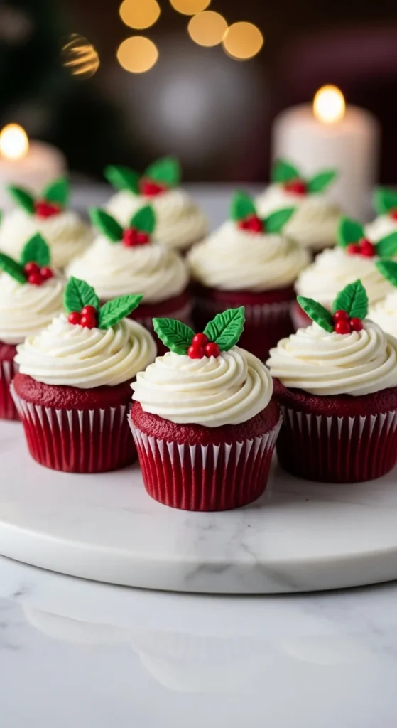 Red Velvet Cupcake Wreaths