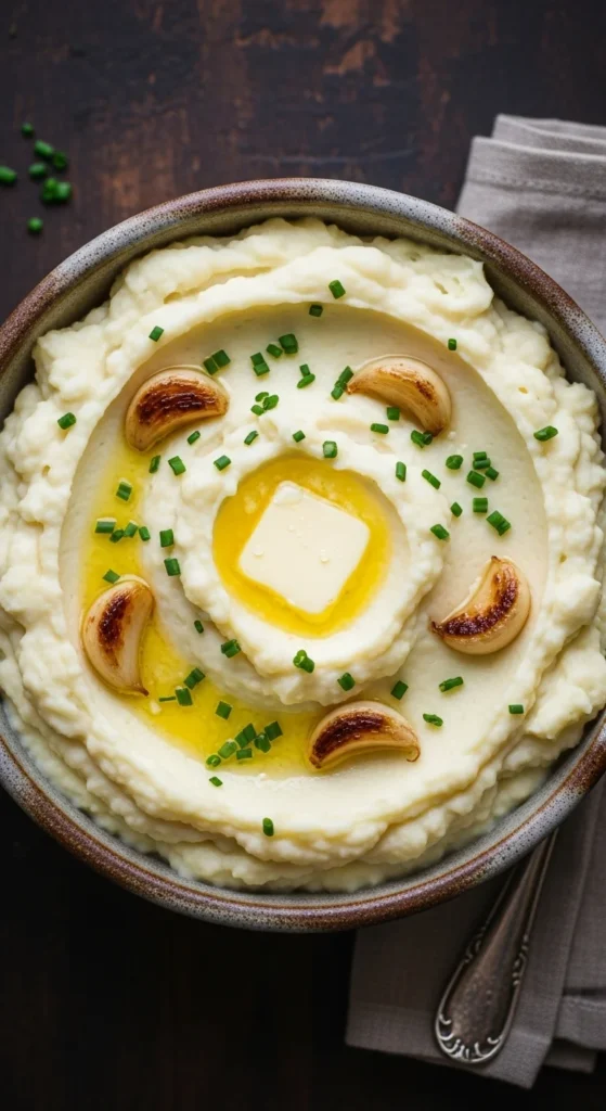 Roasted Garlic Cauliflower Mash